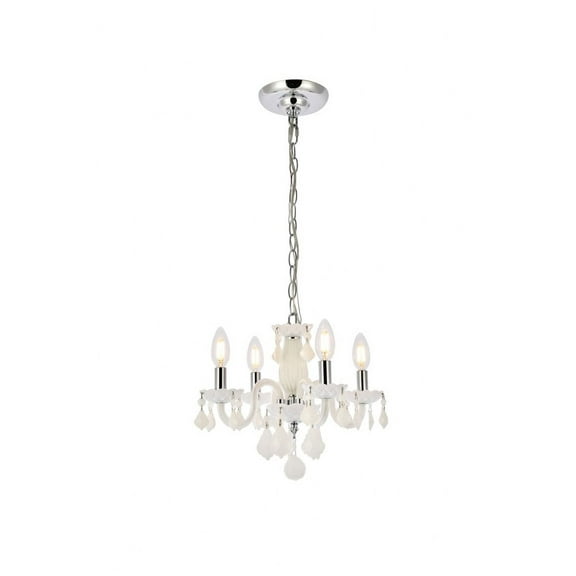 Rococo 4 light White Pendant - V7804D15WH-WH/RC