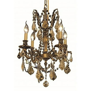 Elegant Lighting Rosalia 17" 4 Light Royal Crystal Chandelier