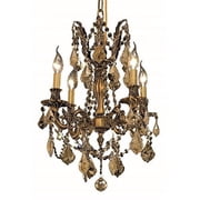 Elegant Lighting Rosalia 17" 4 Light Royal Crystal Chandelier
