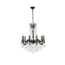 Elegant Lighting Rosalia 28" 10 Light Royal Crystal Chandelier