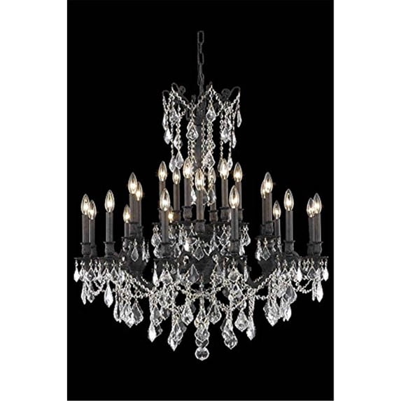 9224 Rosalia Collection Chandelier D:36in H:36in Lt:24 Dark Bronze Finish (Swarovski Elements Crystals)