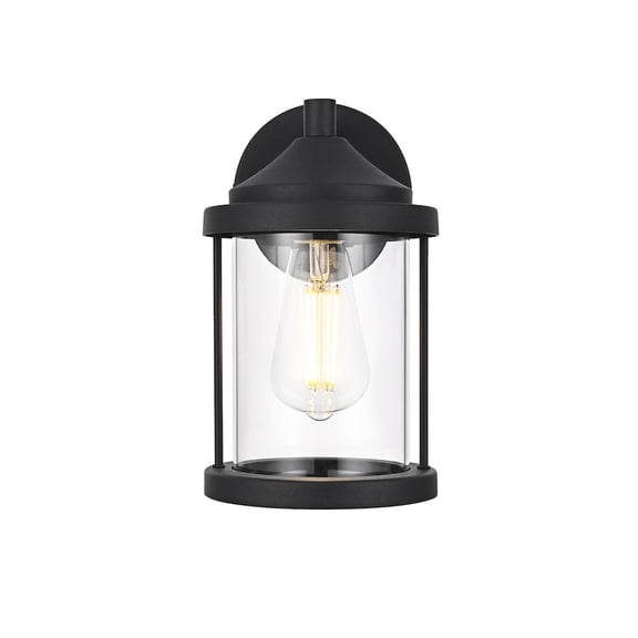 Elegant Lighting Roy 6 Inch Outdoor Wall Sconce In Black
