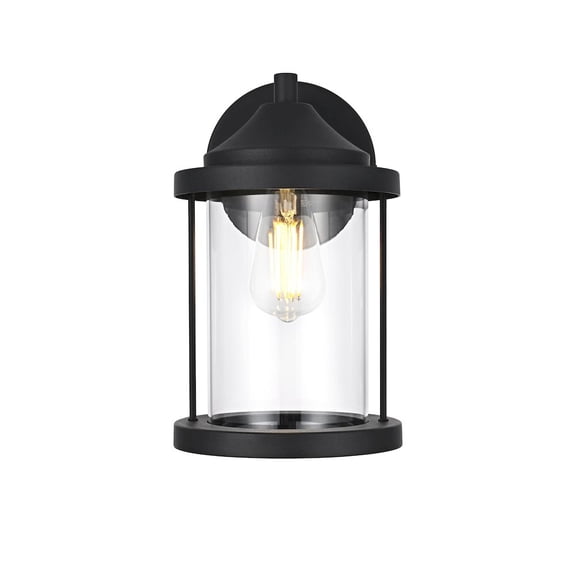 Elegant Lighting Roy 7 Inch Outdoor Wall Sconce In Black