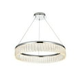 thumbnail image 1 of Elegant Lighting Rune 1-Light Metal Adjustable LED Chandelier in Chrome/Clear, 1 of 12