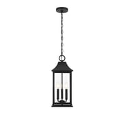Elegant Lighting Shepard 8 X 20.5" Outdoor Pendant In Black