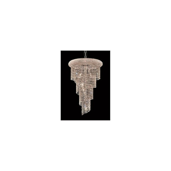 Elegant Lighting Spiral 16" 8 Light Royal Crystal Chandelier