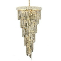 Elegant Lighting Spiral 22" 18 Light Royal Crystal Chandelier