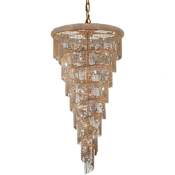 Elegant Lighting Spiral 36" 26 Light Elements Crystal Chandelier