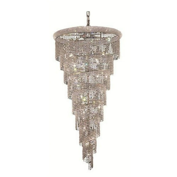 Elegant Lighting Spiral 36" 26 Light Royal Crystal Chandelier