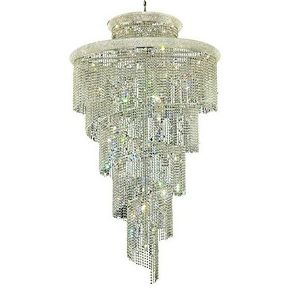 Elegant Lighting Spiral 48" 41 Light Royal Crystal Chandelier