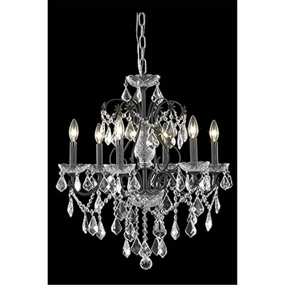 Elegant Lighting St. Francis 24" 6 Light Royal Crystal Chandelier