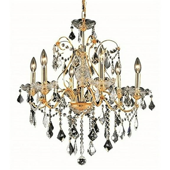 Elegant Lighting St. Francis 24" 6 Light Elements Crystal Chandelier