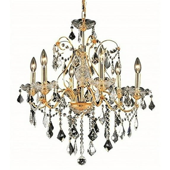 Elegant Lighting St. Francis 24" 6 Light Elements Crystal Chandelier