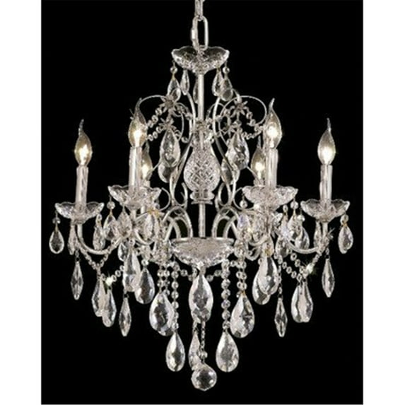 Elegant Lighting St. Francis 24" 6 Light Spectra Crystal Chandelier