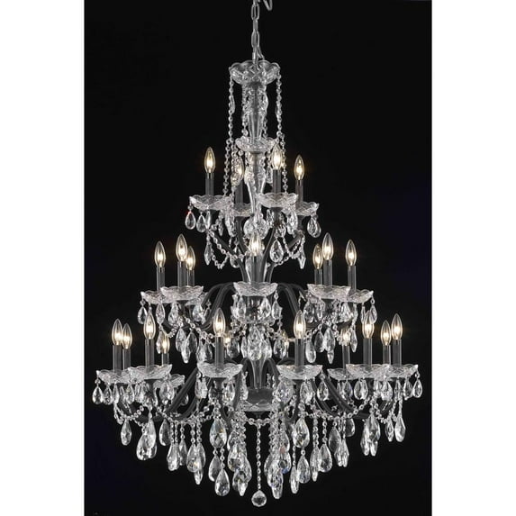 2016 St. Francis Collection Chandelier D:36in H:49in Lt:24 Dark Bronze Finish (Royal Cut Crystals)