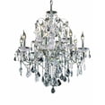 thumbnail image 1 of St. Francis 12 light Chrome Chandelier Clear Royal Cut Crystal, 1 of 3