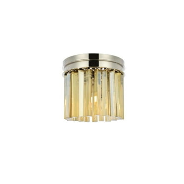 Elegant Lighting Sydney 12" 3 Light Royal Crystal Flush Mount