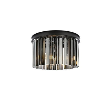 Elegant Lighting Sydney 16" 3 Light Royal Crystal Flush Mount