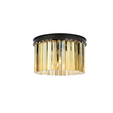 Elegant Lighting Sydney 16" 3 Light Royal Crystal Flush Mount