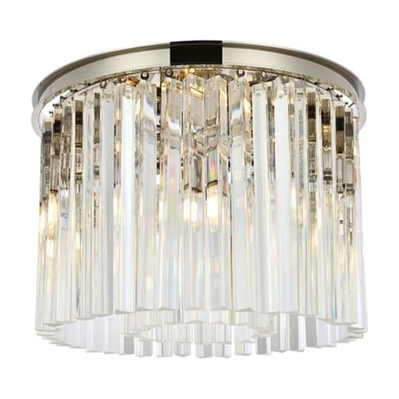 Elegant Lighting Sydney 20" 6 Light Royal Crystal Flush Mount