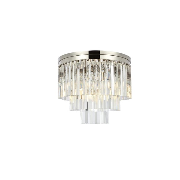 Elegant Lighting Sydney 20" 9 Light Royal Crystal Flush Mount