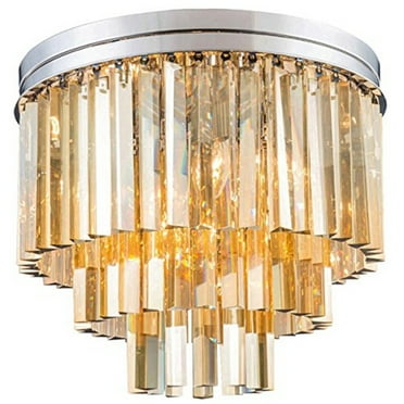 Elegant Lighting Sydney 20" 9 Light Royal Crystal Flush Mount