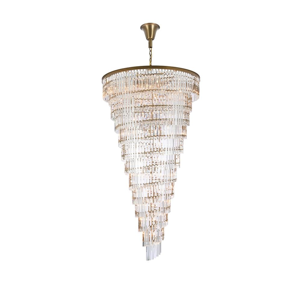 Sydney Satin Gold 58-Light Crystal Chandelier