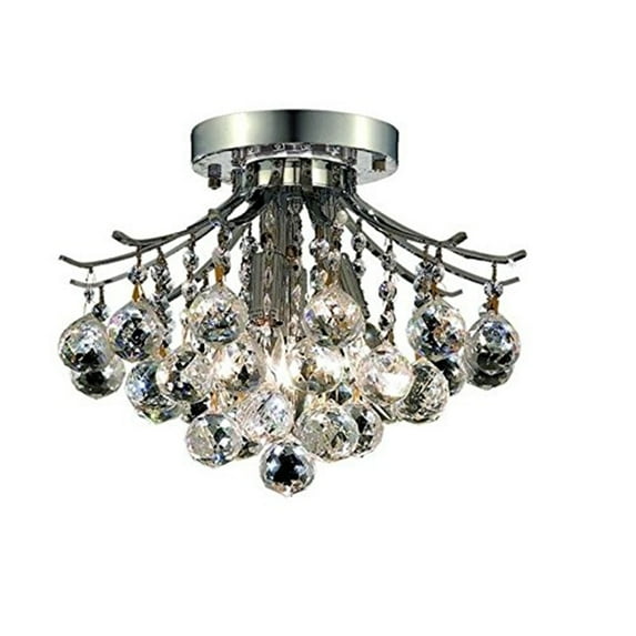 Elegant Lighting Toureg 12" 3 Light Elements Crystal Flush Mount