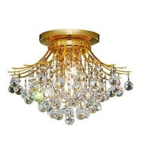 Elegant Lighting Toureg 19" 6 Light Royal Crystal Flush Mount