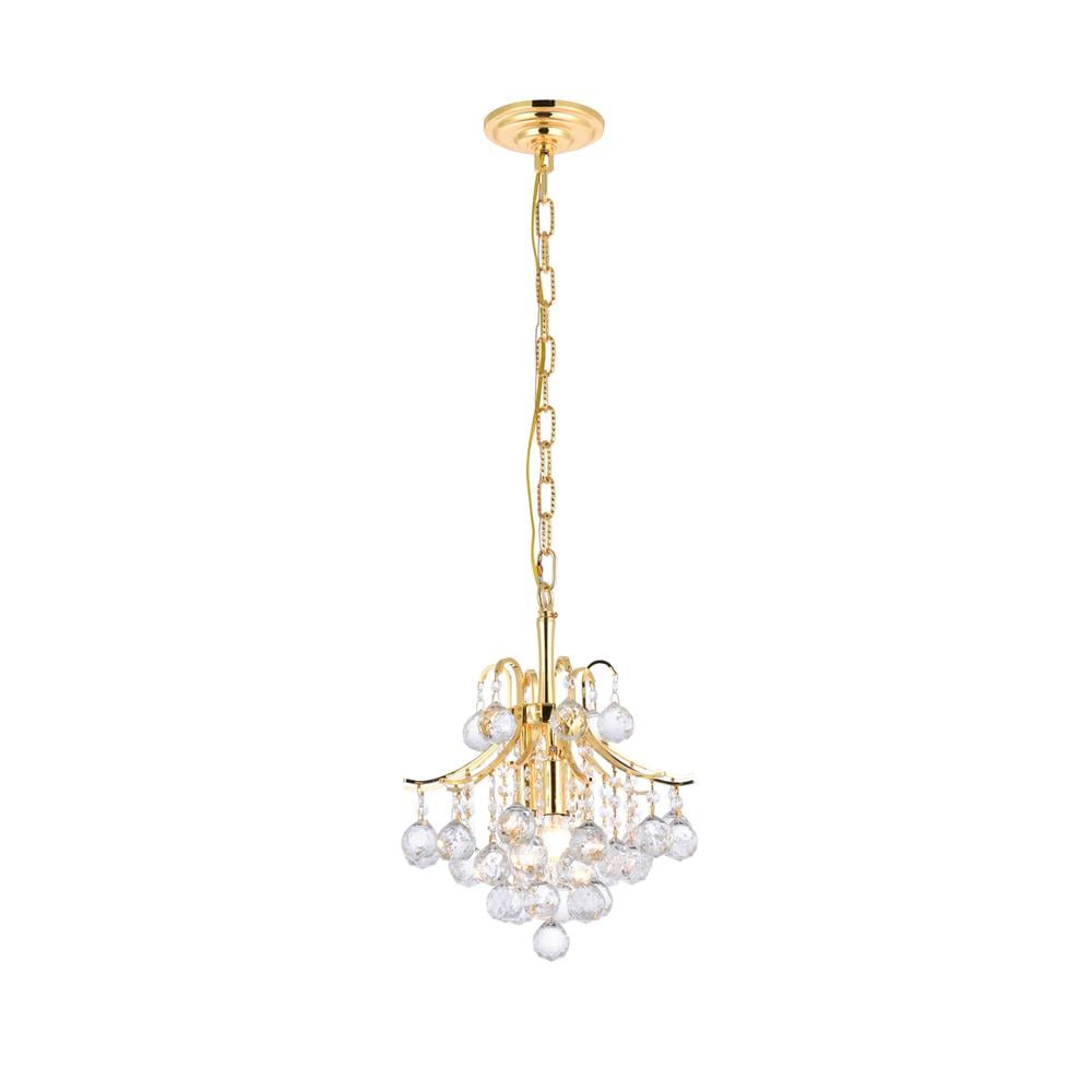 Toureg 3-Light Gold Pendant with Clear Royal Cut Crystals