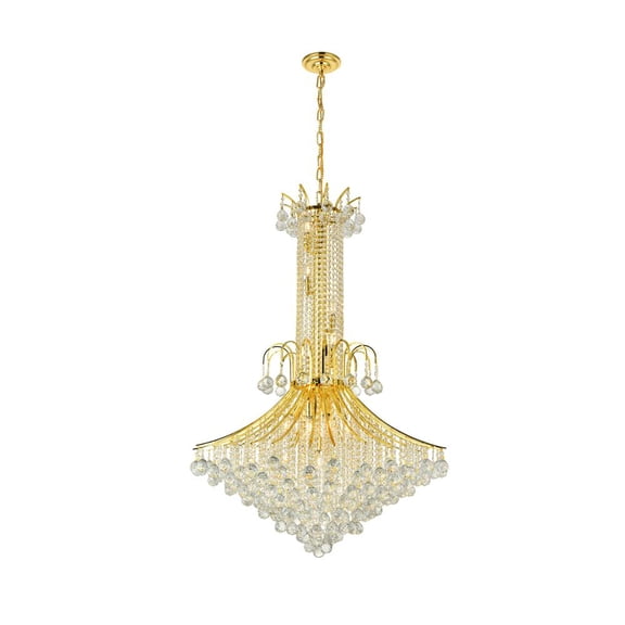 Elegant Lighting Toureg 35" 16 Light Royal Crystal Chandelier