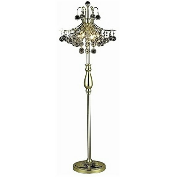 Elegant Lighting Toureg 50" 6 Light Elegant Crystal Floor Lamp