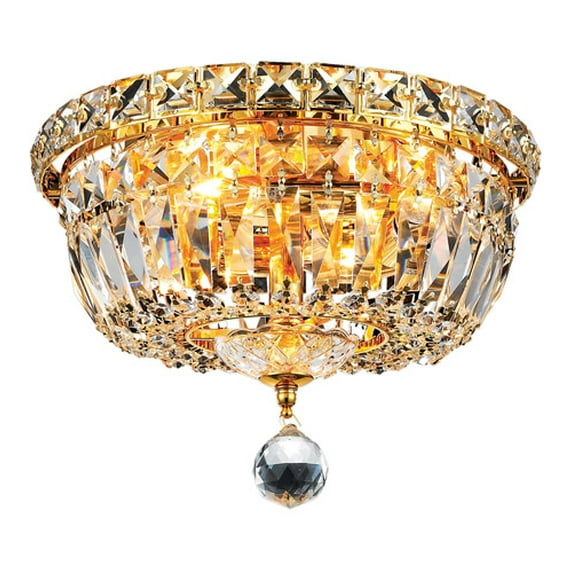 Elegant Lighting Tranquil 10" 4 Light Spectra Crystal Flush Mount