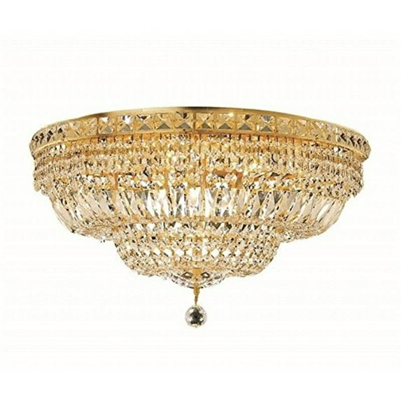 Elegant Lighting Tranquil 24" 12 Light Elements Crystal Flush Mount