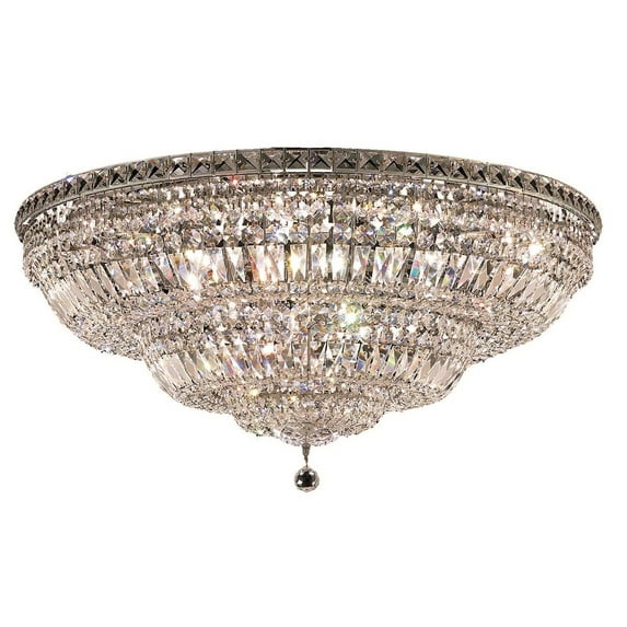 Elegant Lighting Tranquil 36" 21 Light Spectra Crystal Flush Mount
