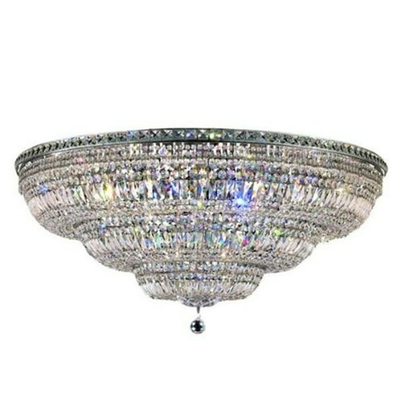 Elegant Lighting Tranquil 48" 33 Light Spectra Crystal Flush Mount