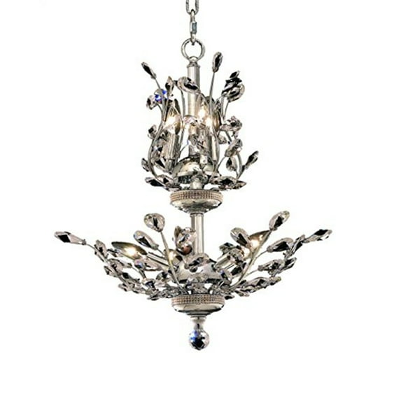 Elegant Lighting V2011D21C-EC 22 x 21 in. Orchid 8 Light Chrome Chandelier