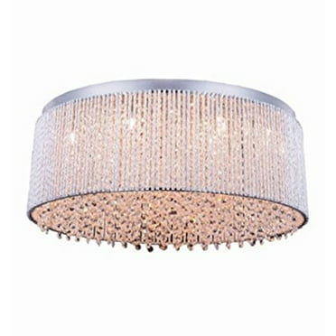 Elegant Lighting V2092F24C-RC Influx 14 Light Flush Mount, Royal Cut Crystals - Chrome