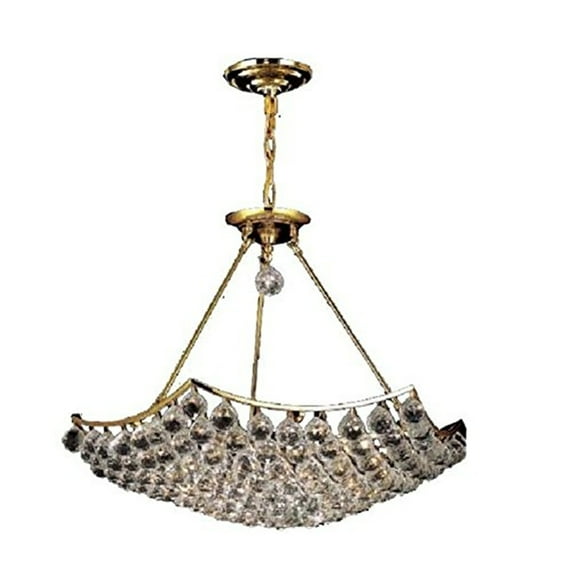 9802 Corona Collection Chandelier D:26in H:21in Lt:12 Gold Finish (Royal Cut Crystals)
