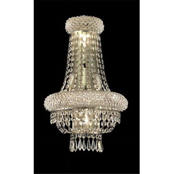 Elegant Lighting Value Primo 4 light Chrome Wall Sconce Clear Royal Cut Crystal