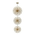 thumbnail image 1 of Elegant Lighting Vera 44 Inch Three Tiers Crystal Starburst Chandelier In Satin Gold, 1 of 10