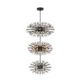 thumbnail image 1 of Elegant Lighting Vera 50" Modern Metal/Crystal Chandelier in Black/Clear, 1 of 11