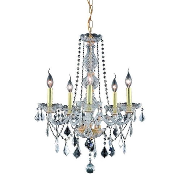 Elegant Lighting Verona 21" 5 Light Royal Crystal Chandelier