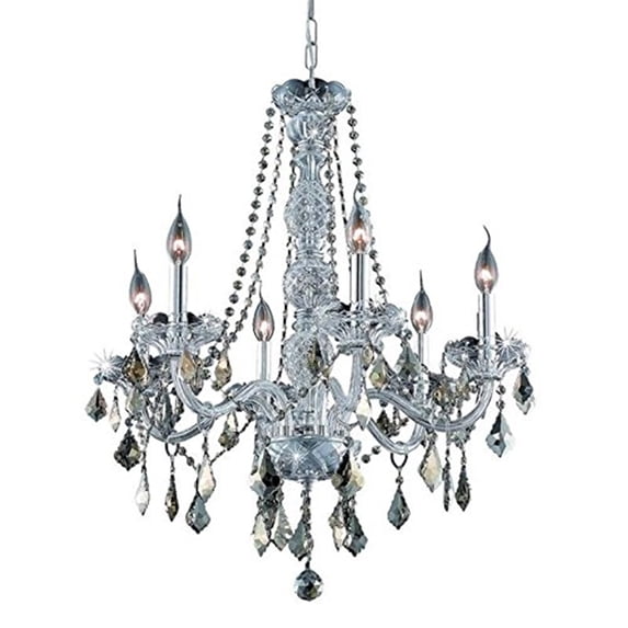 Elegant Lighting Verona 24" 6 Light Royal Crystal Chandelier