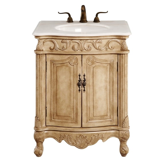 Elegant Lighting Vf-1002 Danville 27" Free Standing Single Basin Vanity Set - Beige