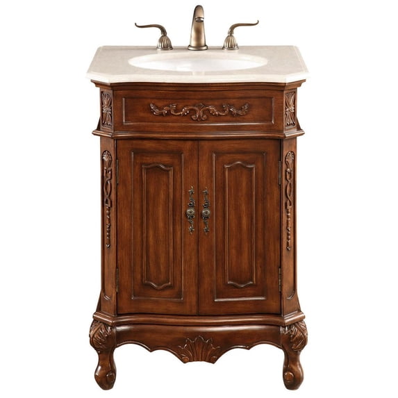 Vanity Cabinet 2 Door 24"x21"x35" Brown