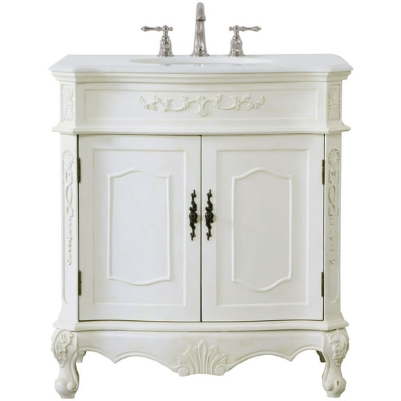 Elegant Lighting VF10132AW-VW Danville 32" Free Standing Single Basin Vanity Set - Off