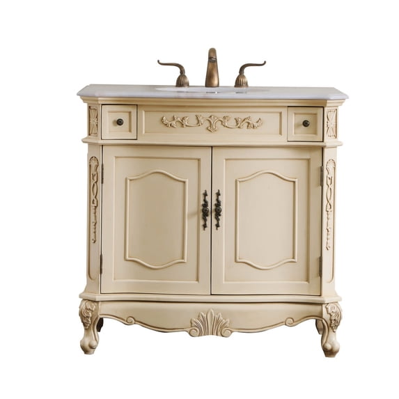 Elegant Lighting Vf10136ab Danville 36" Free Standing Single Basin Vanity Set - Light