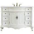 thumbnail image 1 of Elegant Kitchen and Bath 48 inch Single Bathroom vanity in antique white, 1 of 7
