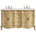 thumbnail image 1 of Elegant Kitchen and Bath 60 inch Double Bathroom vanity in Antique Beige, 1 of 7